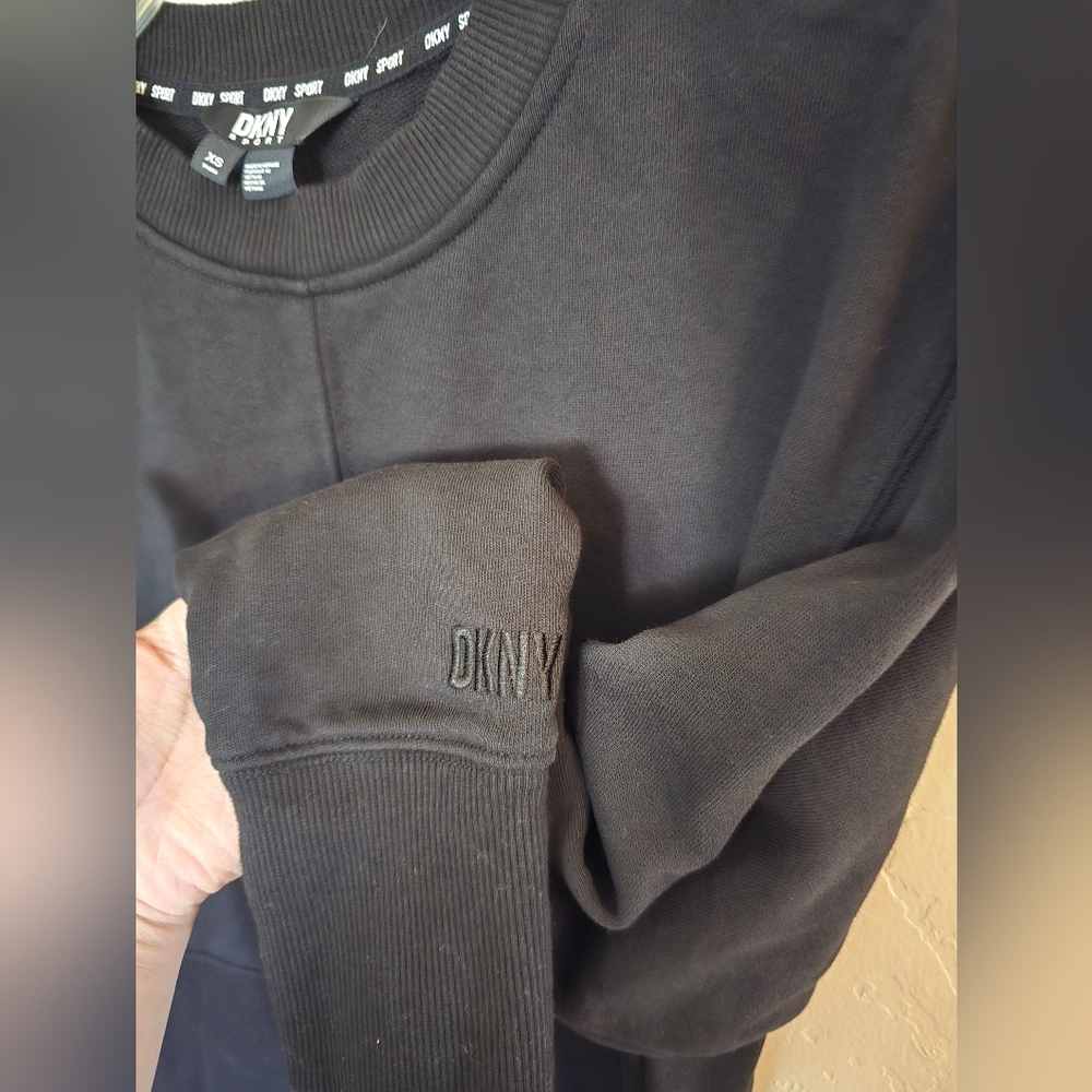 DKNY Sport Black Crewneck Sweatshirt - Picture 7 of 7